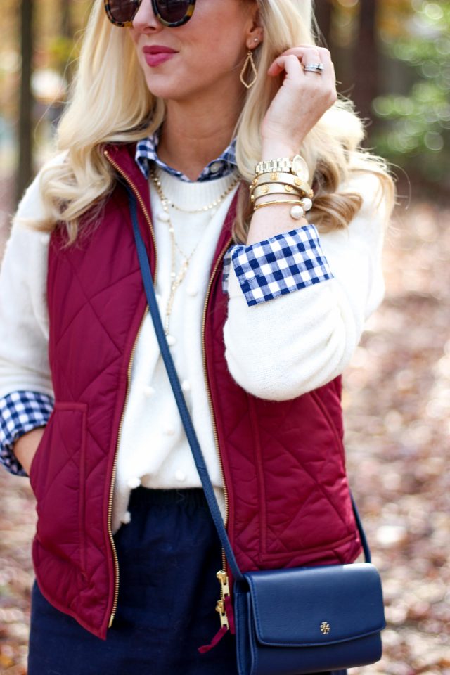 Fall Layered Thanksgiving Outfit + Karl Lagerfeld Watch by Washington DC fashion blogger Styled Blonde