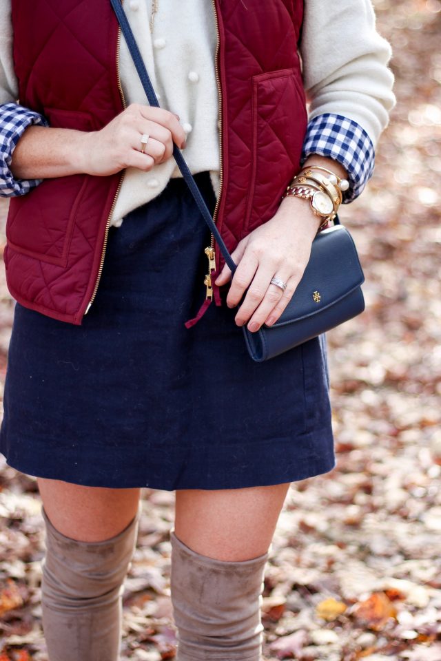 Fall Layered Thanksgiving Outfit + Karl Lagerfeld Watch by Washington DC fashion blogger Styled Blonde