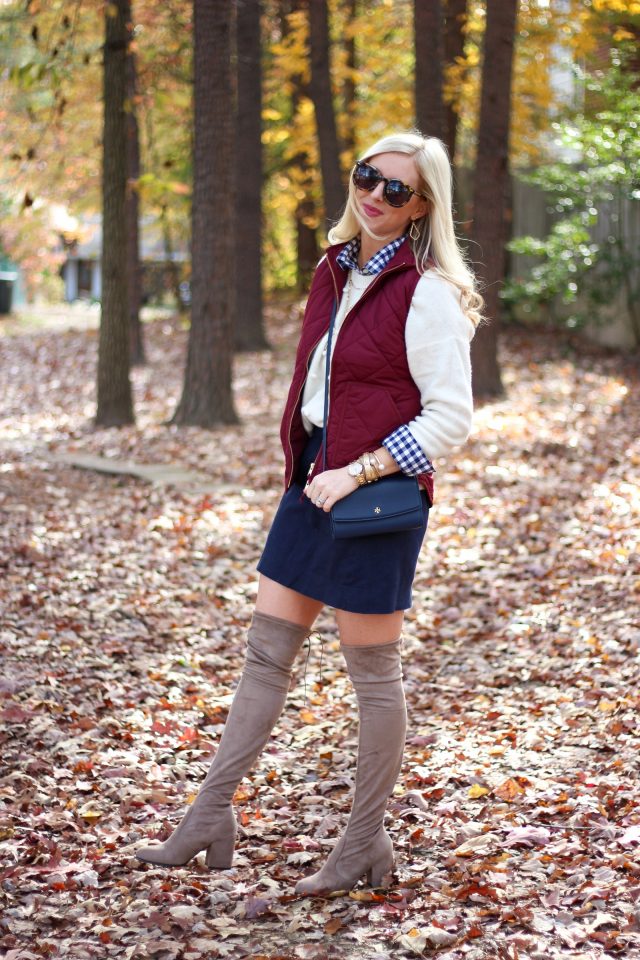 Fall Layered Thanksgiving Outfit + Karl Lagerfeld Watch by Washington DC fashion blogger Styled Blonde