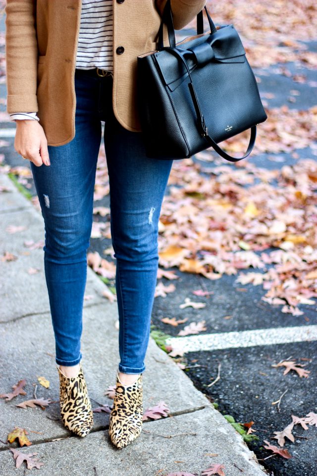 Sweater Blazer & Leopard Mules by Washington DC style blogger Styled Blonde